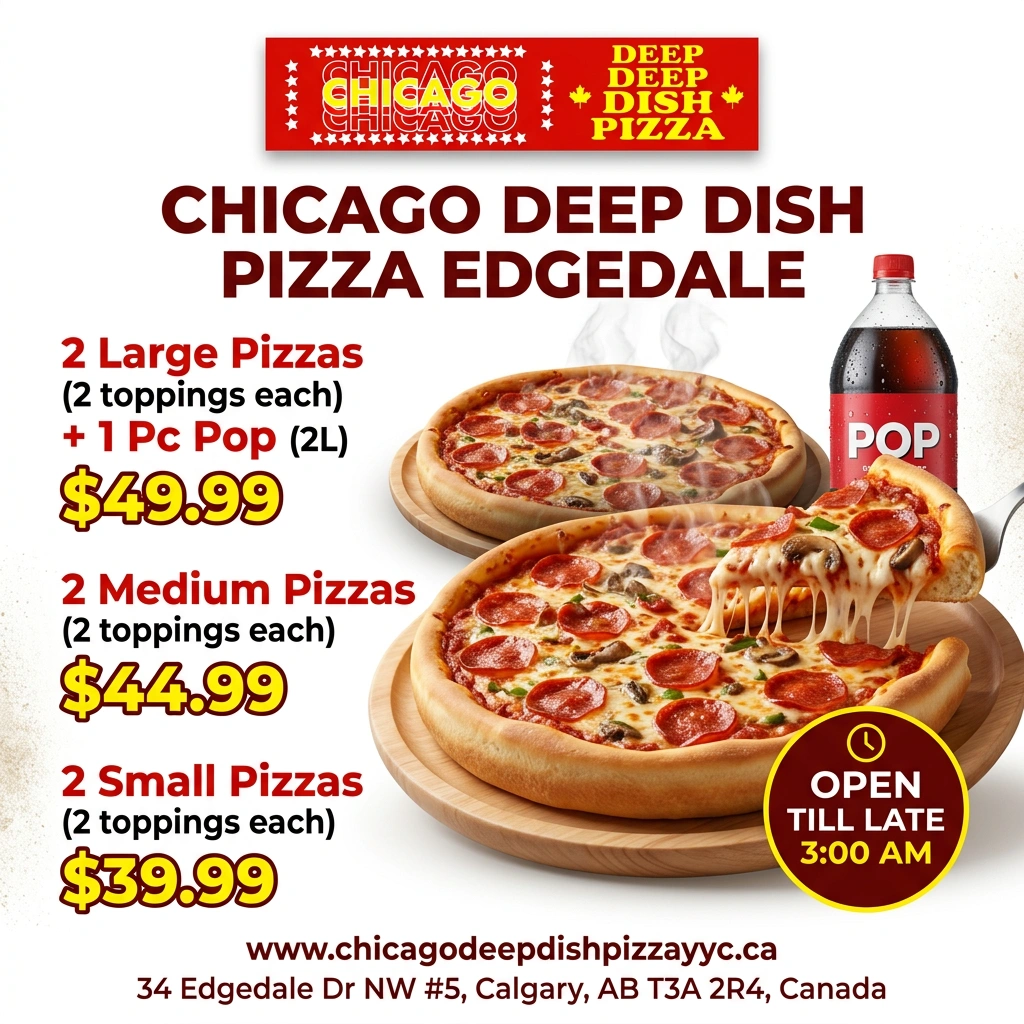 Chicago Deep Dish Pizza Special Offer
